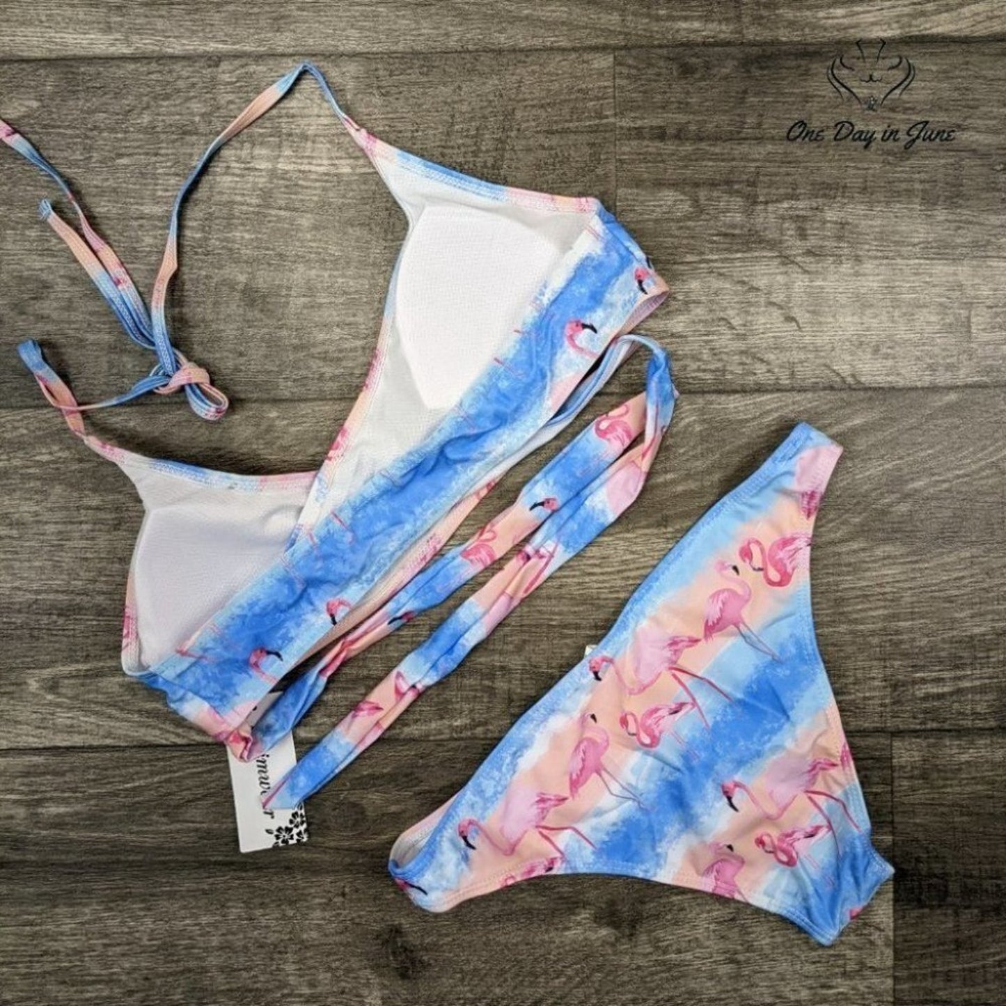 WMPRTT Cross Split Bikini Swimsuit Size L