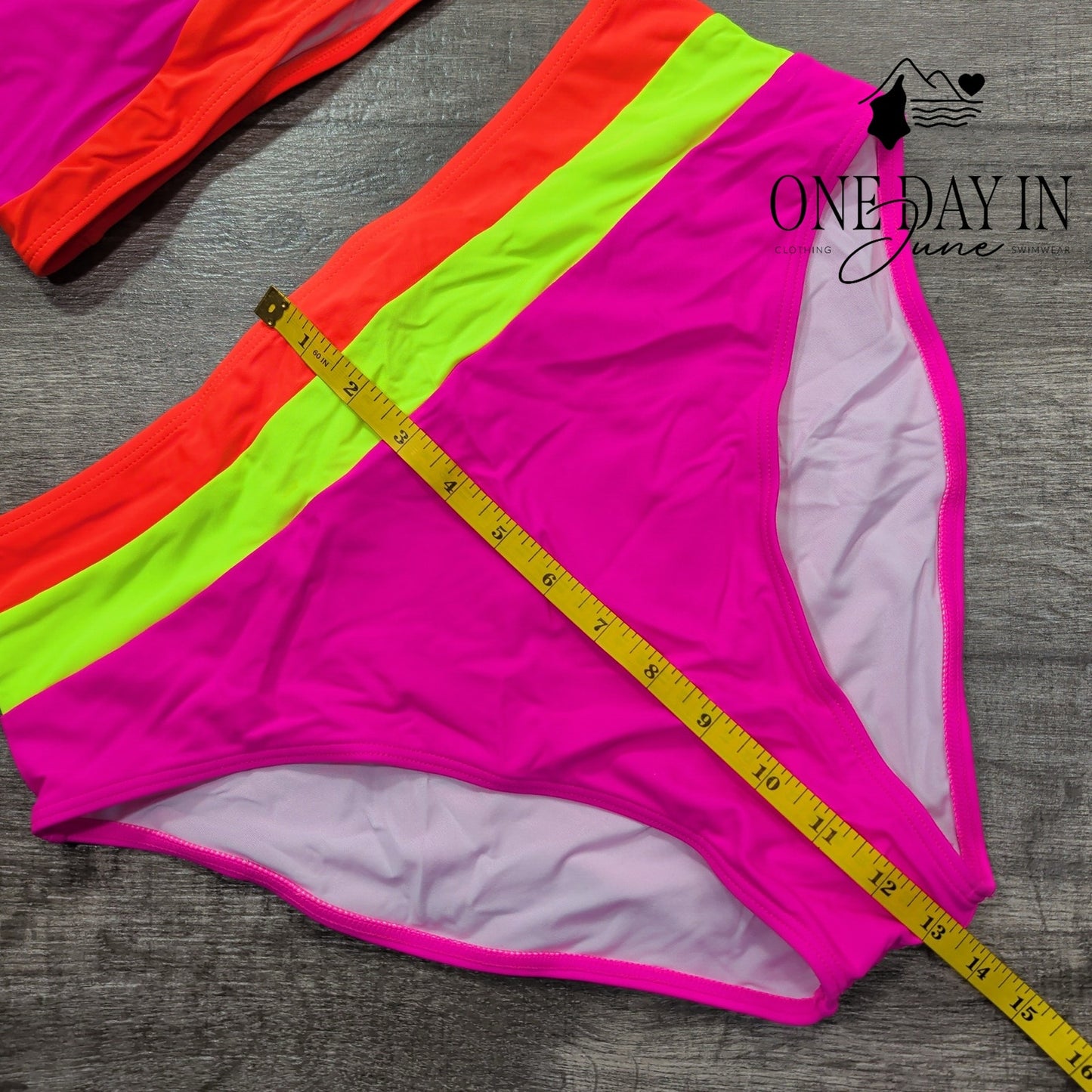 Popvil High Waist Colorblock Bikini Swimsuit Size L