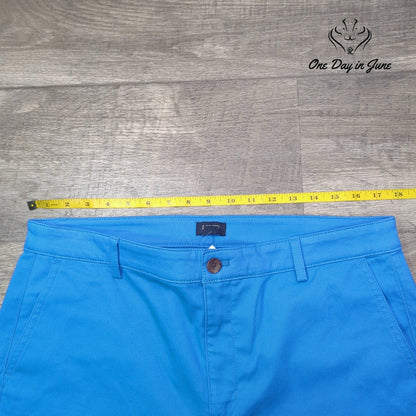 J. Crew High Rise Wide Leg Chino Pants Bright Blue NWT Size 14