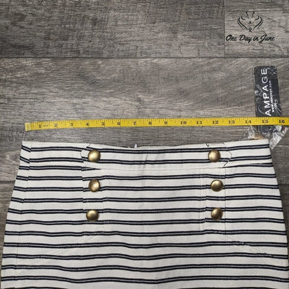 Rampage Juniors Striped Light Denim Skirt Size 5