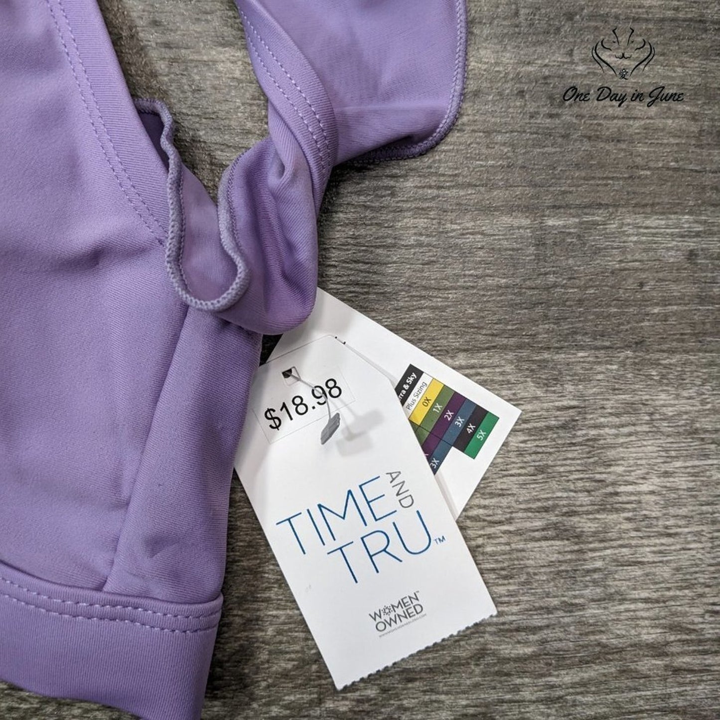 Time & True Ruffle Edge Bikini Top Size S