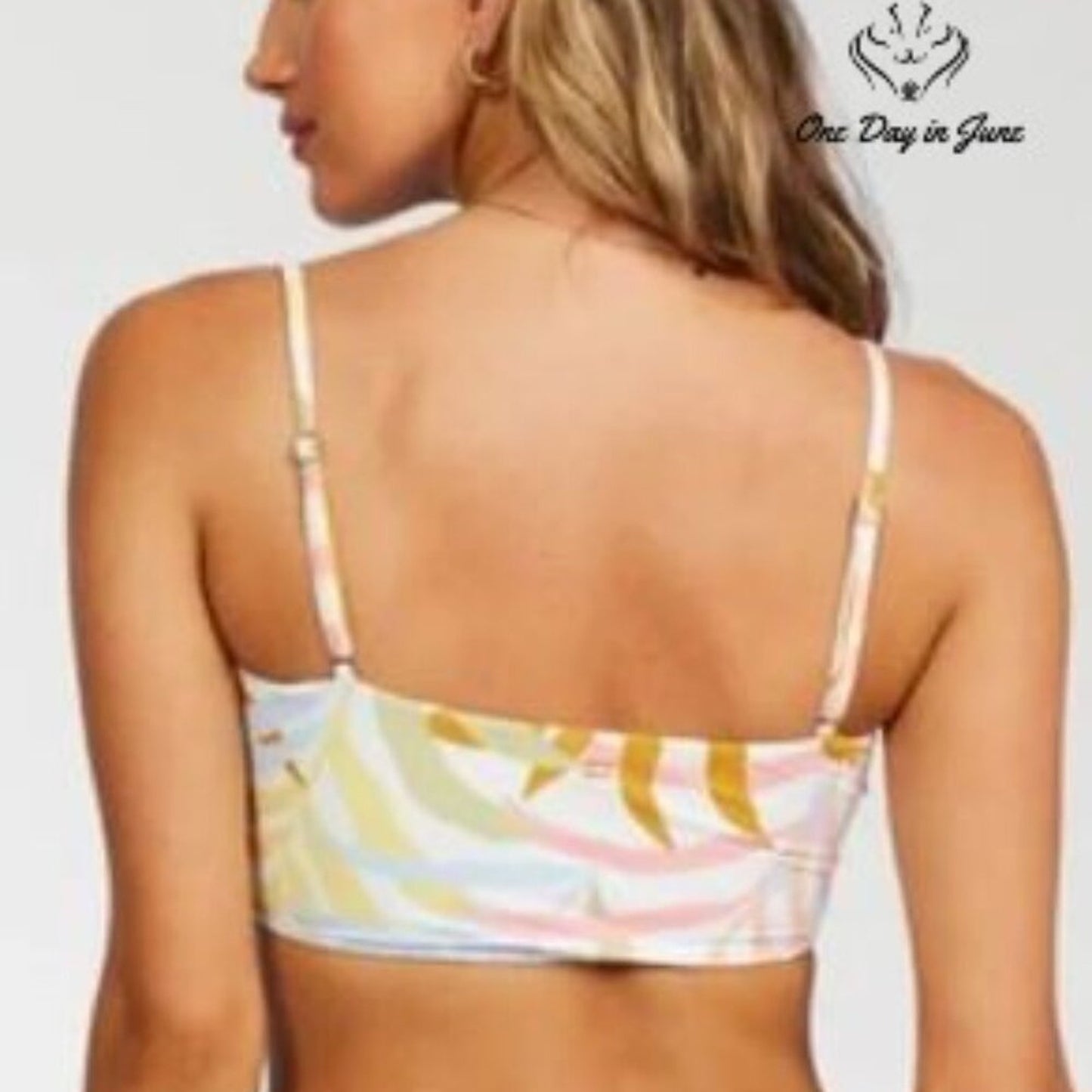 Billabong Tropical Jungle Sunny Reversible Bikini Top Size S