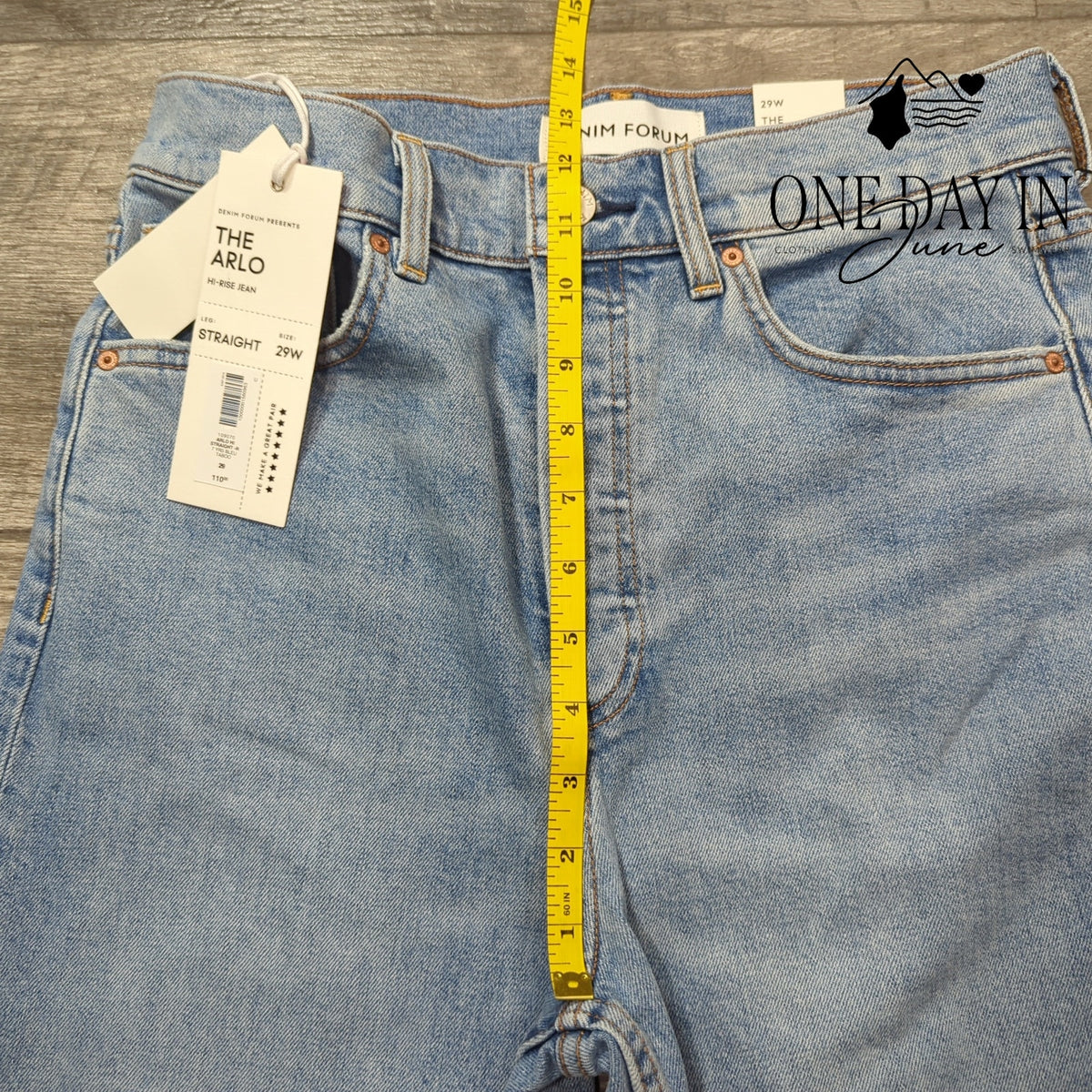 Aritzia Denim Forum The Arlo High Rise Straight Jeans Bleu Taboo 29 NWT Size 28L