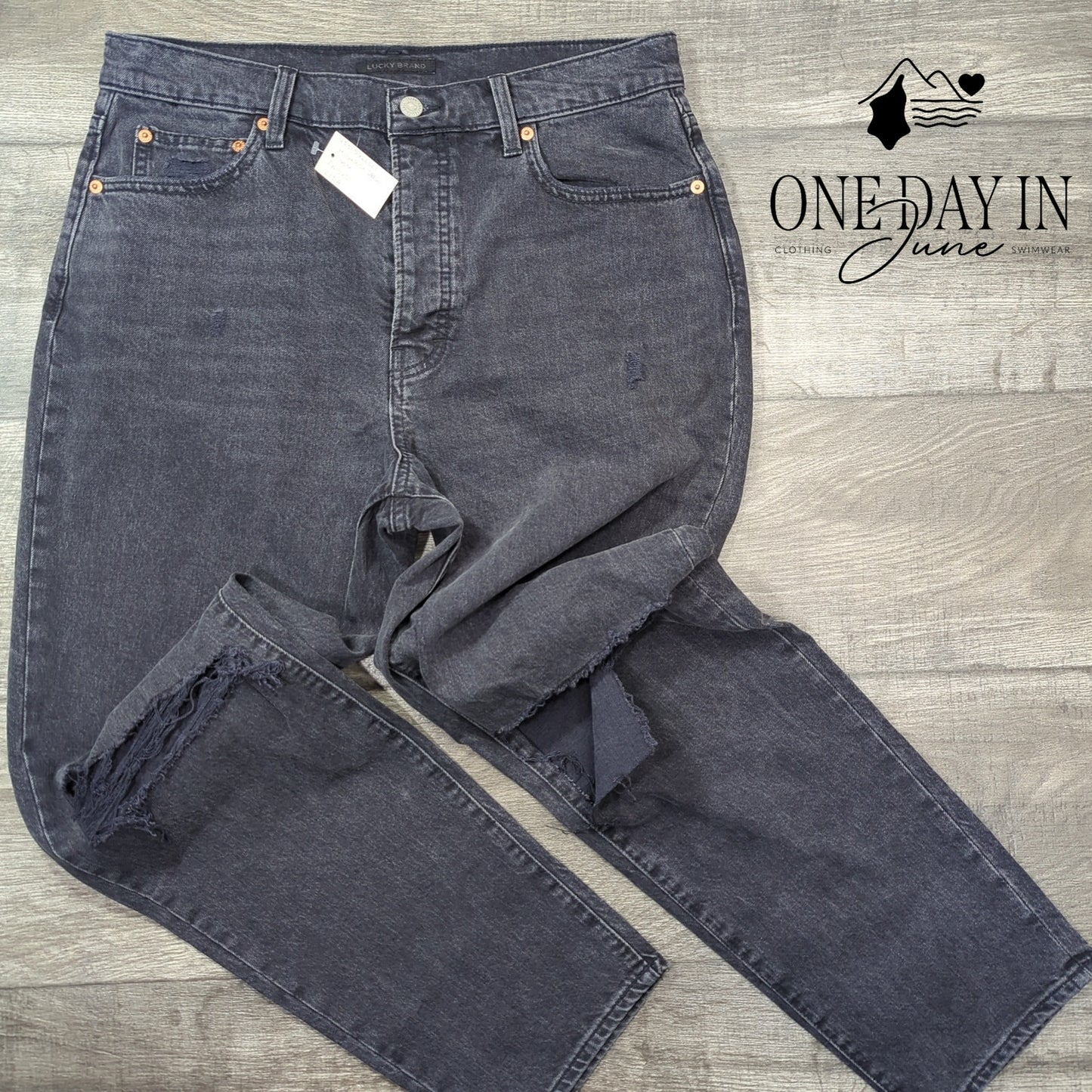 Lucky Brand High Rise Drew Distressed Jeans Size 12