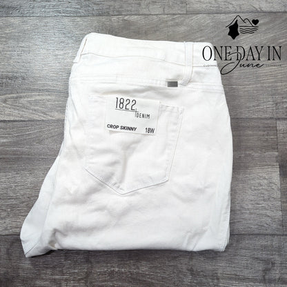 1822 Denim Plus Size Crop Skinny Jeans Size 18W