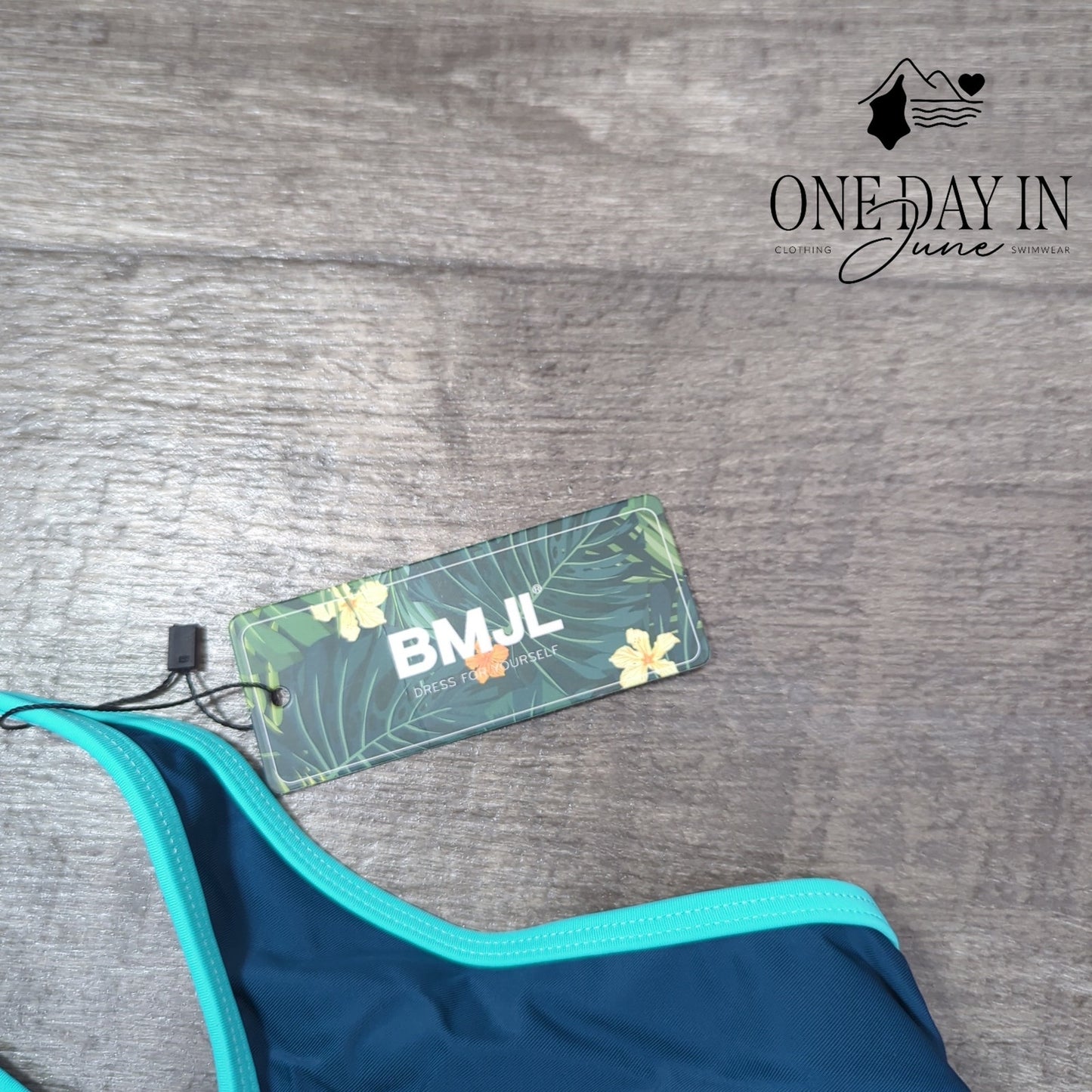 Blooming Jelly High Waist Crop Bikini Swimsuit Size XL