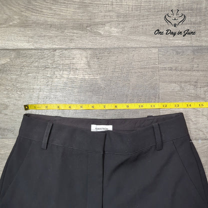 Nordstrom Straight Leg Dress Pants Black Flat Front Career NWT Size 4