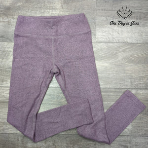 R+R The High Waisted Brushed Leggings Purple Heather NWT Size L
