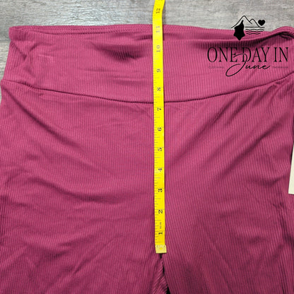 No Boundaries Ribbed Flare Leg Pants Size L