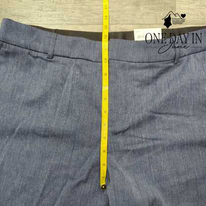 Nine West Barely Bootcut Mid Rise Dress Pants Heather Navy NWT Size 18