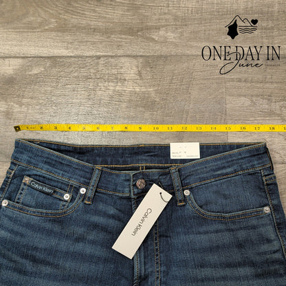 Calvin Klein Jeans Mens Slim Fit Aveon Blue Stretch Denim NWT $99 Size 34X32