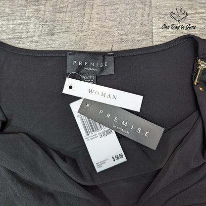 Premise Long Sleeve Zipper Shoulder Blouse Size 3X