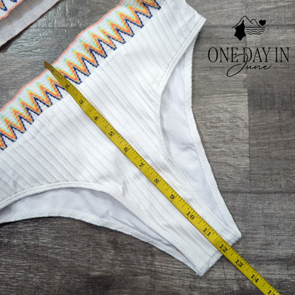 Lilosy Textured Crop Bikini Swimsuit Size M