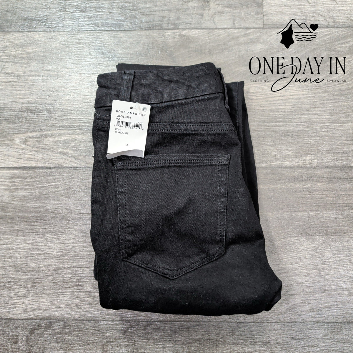 Good American Good Legs Crop Skinny Jeans Black NWT Size 2 (26)
