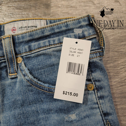AG Adriano Goldschmied The Sophia High Rise Skinny Jeans Blue NWT Size 4 (27)