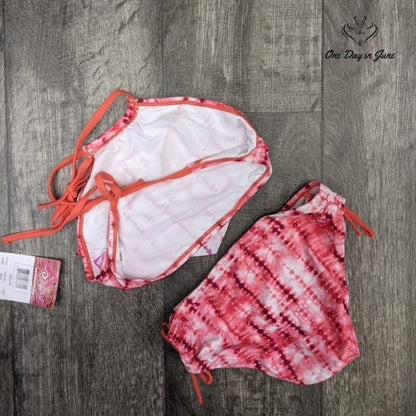 Kanu Surf Morgan Ruffle Halter Bikini Swimsuit Size 14