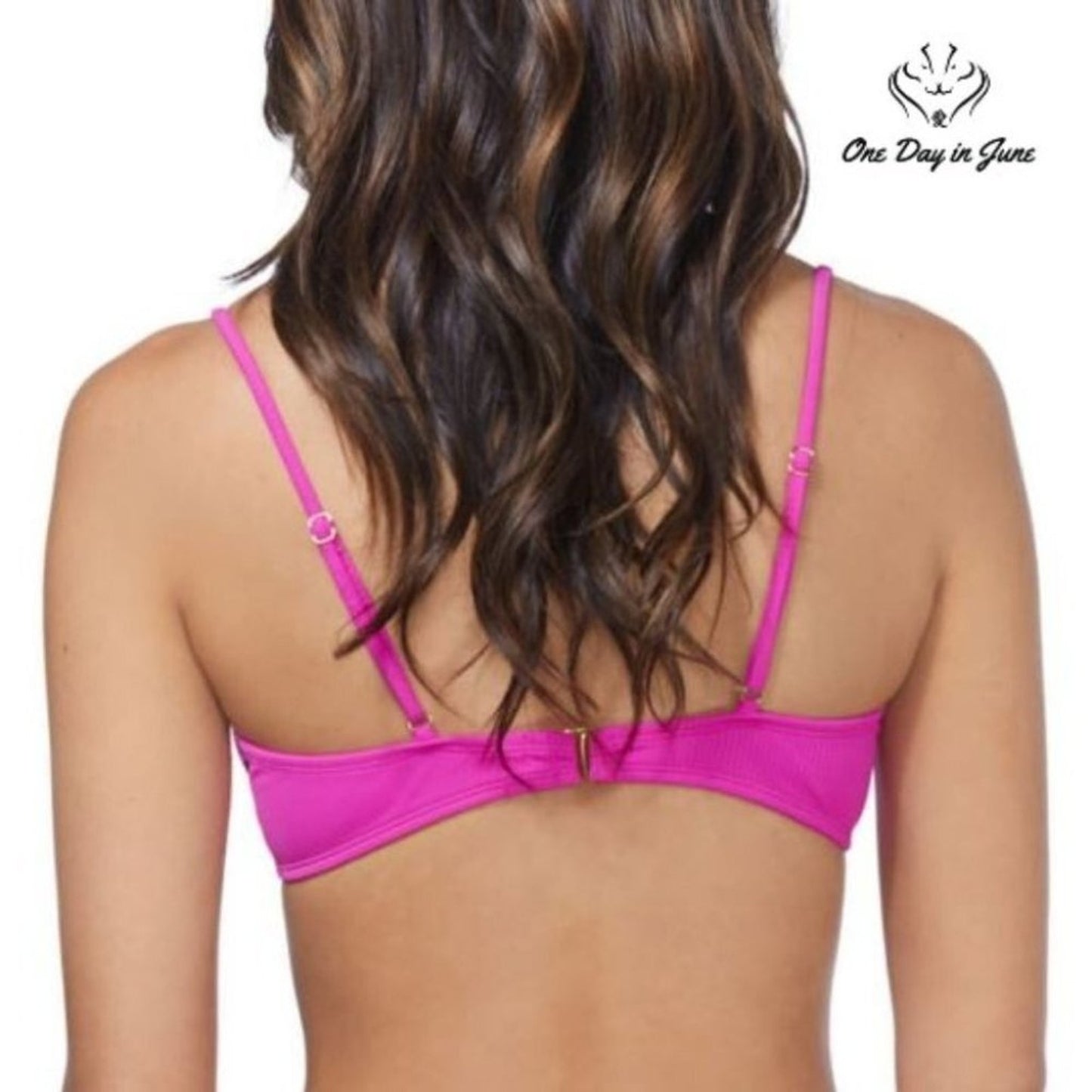 Ambrielle Ribbed Bra Bikini Top Size L