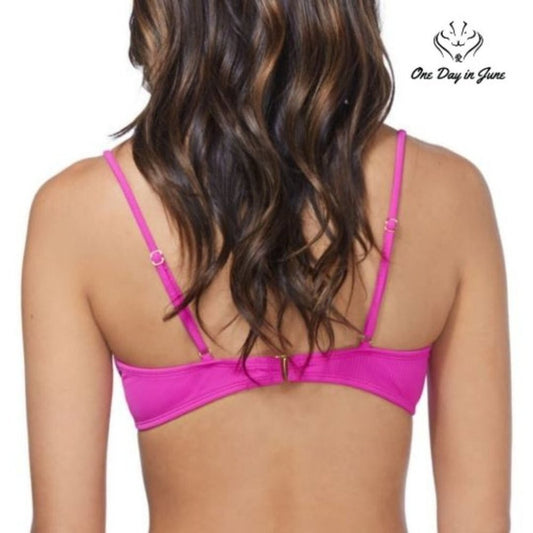 Ambrielle Ribbed Bra Bikini Top Size L