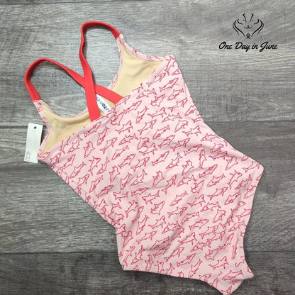 Amazon Essentials Pink Shark One Piece Swimsuit Size XS