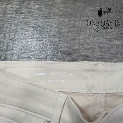 AG Adriano Goldschmied Farrah High Rise Skinny Jeans Cream Stretch NWT Size 4
