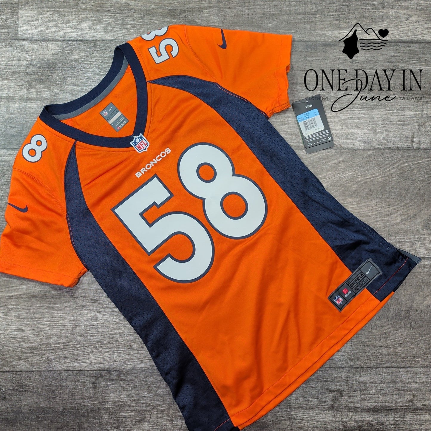NFL Apparel Von Miller #58 Broncos Jersey Orange NFL On Field NWT $95 Size M