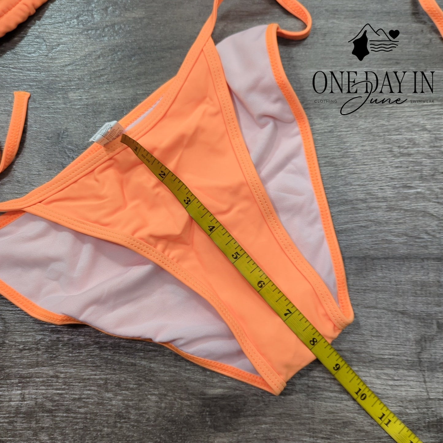 Suvimuga Adjustable Triangle Tie Side Bikini Swimsuit Size S