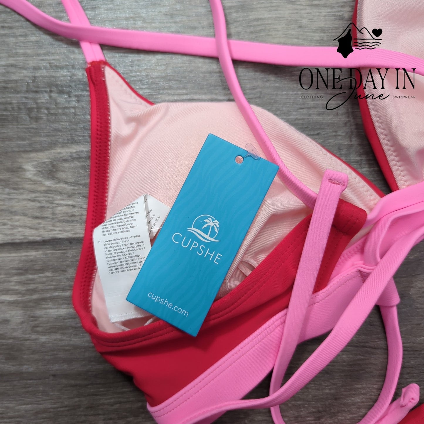 Cupshe Tie Back Bikini Swimsuit Size M
