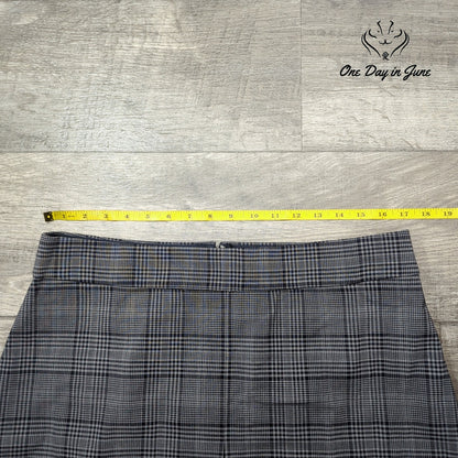 J.Crew Pleated Mini Skirt Italian Plaid Stretch Wool NWT Size 14