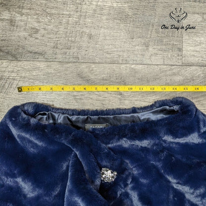 Tahari Faux Fur Cape Size M