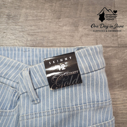 Celebrity Gold Skinny Capri Jeans Size 12