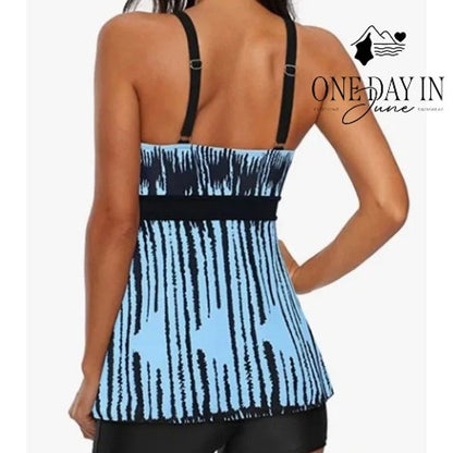 CharmLeaks Plus Size Cage Back Tankini Swimsuit Size 3XL