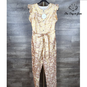 Storia Cap Sleeve Jumpsuit Size S