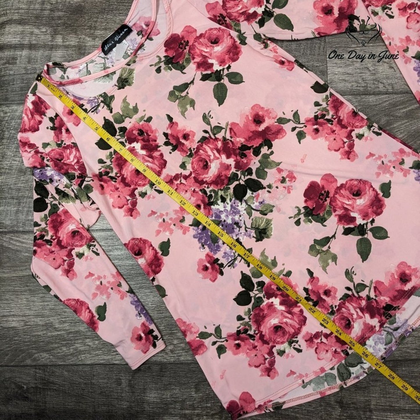 Star Vixen Long Sleeve Floral Blouse Size L