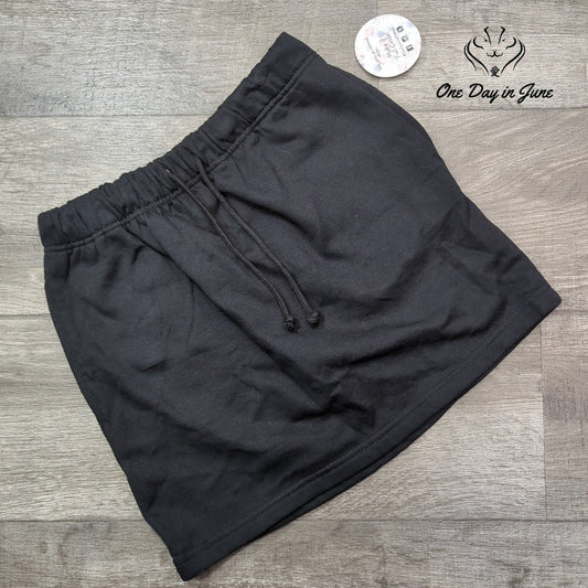 Jolie & Joy Drawstring Mini Skirt Black Elastic Waist Size L
