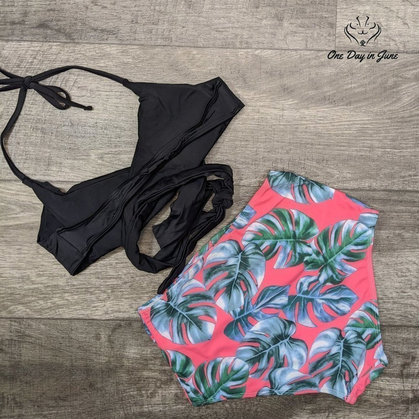 Macool Bandage High Waist Bikini Swimsuit Size S