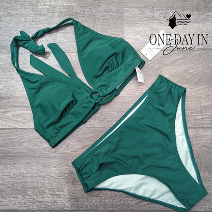 Cupshe Halter Tie Back Bikini Swimsuit Size S