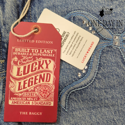 Lucky Brand The Baggy Bow Down Wash Jeans Size 0 (25)