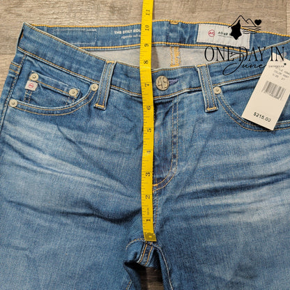 AG Adriano Goldschmied The Stilt Roll Up Cigarette Jeans Blue NWT Size 4 (27)