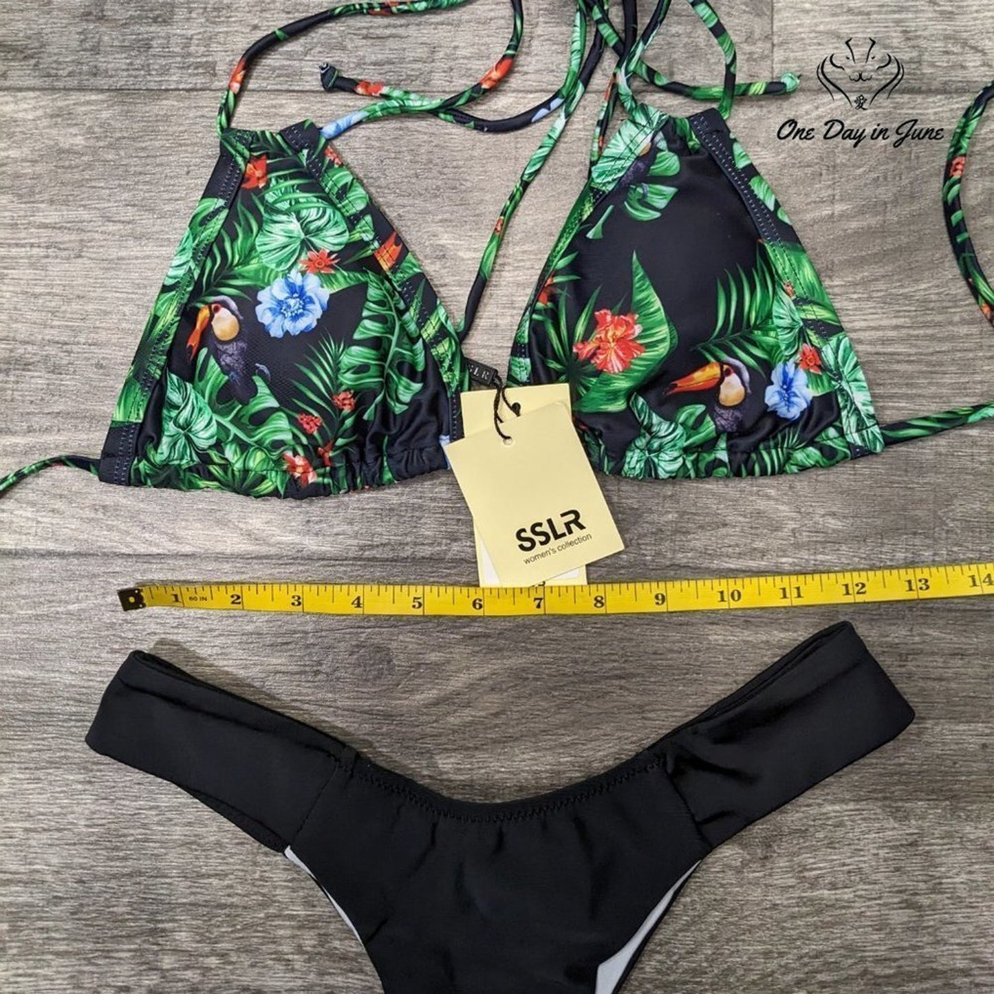 SSLR Halter Triangle Bikini Swimsuit Size M