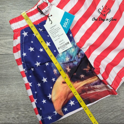 SSLR Boys American Flag Board Shorts Size XS