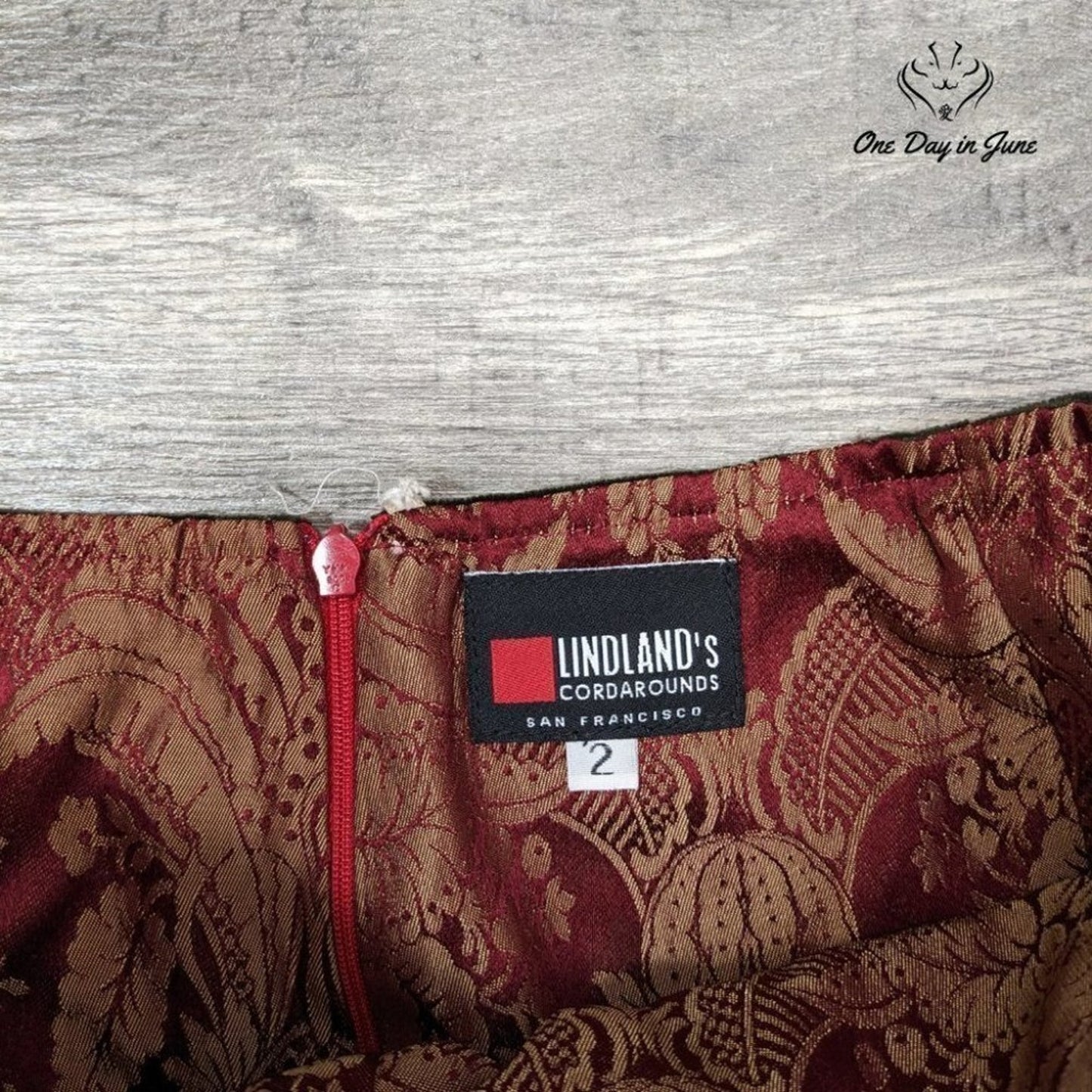 Lindland's Cordarounds Corduroy Skirt Size 2