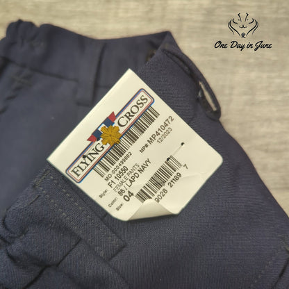 Flying Cross Uniform Dress Pants Navy Blue Pleated NWT Size 4