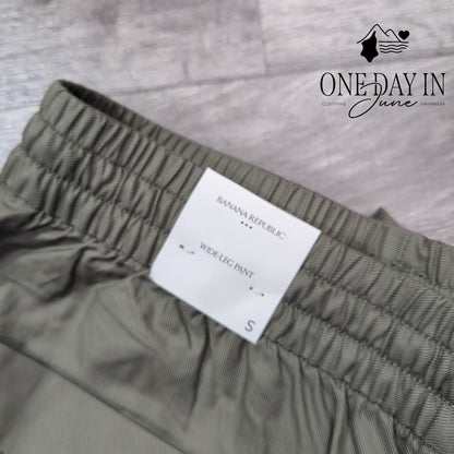 Banana Republic Wide Leg Pull On Drawstring Pants Size S
