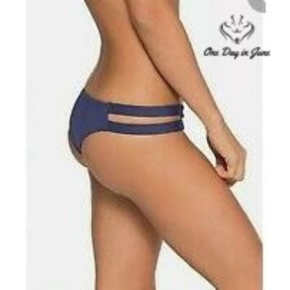 Tavik Chloe Ribbed Cobalt Mini Bikini Bottom Size S