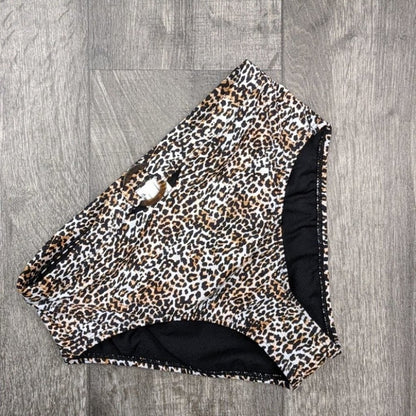 Ambrielle Ribbed Animal High Waist Bikini Bottom Size XL