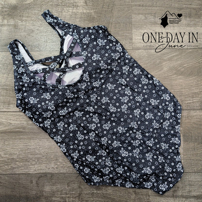 Aleumdr Floral One Piece Swimsuit Size XL