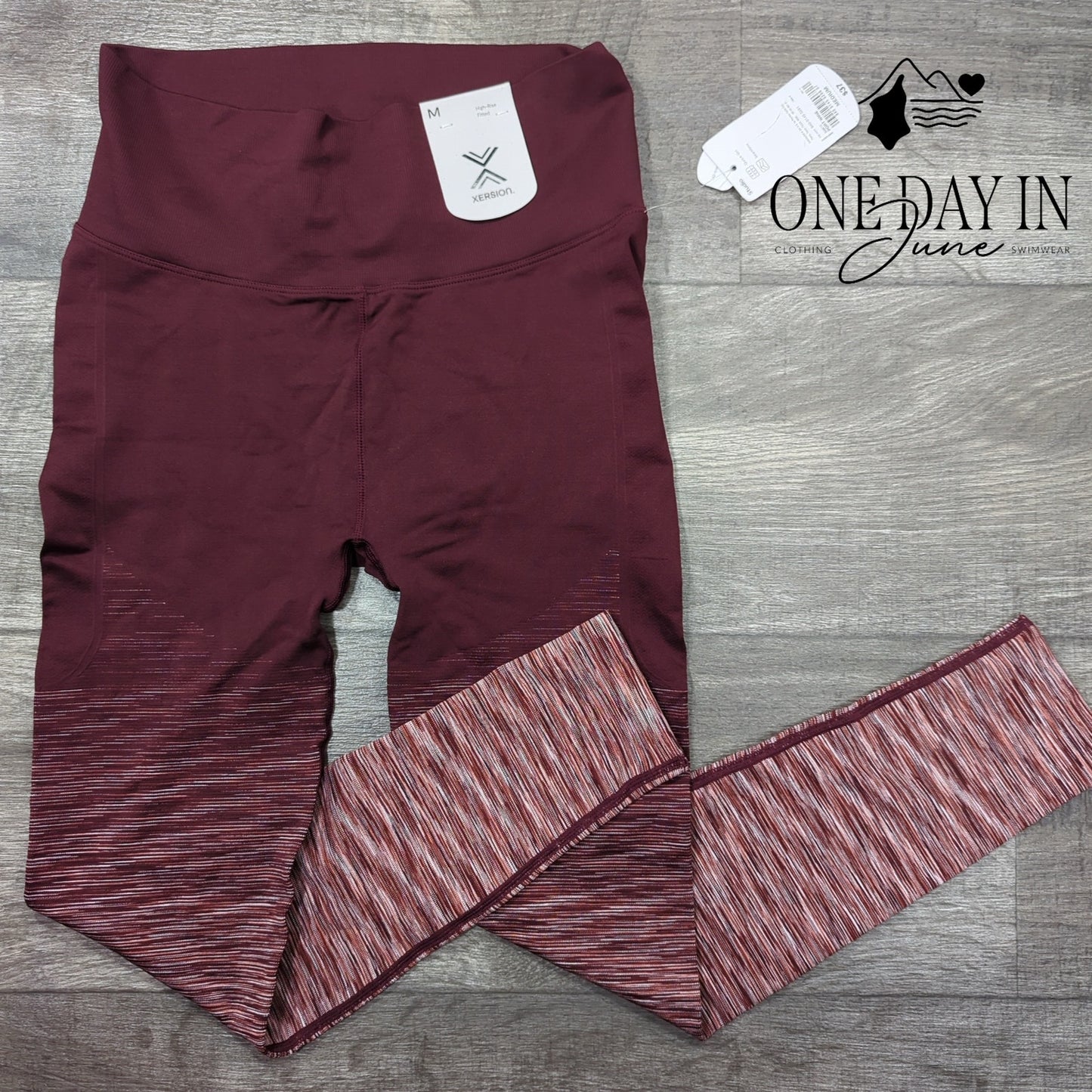 Xersion Port Wine Studio Capri Legging Size M