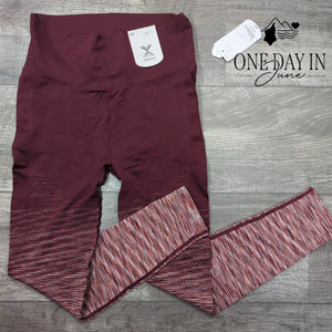 Xersion Port Wine Studio Capri Legging Size M