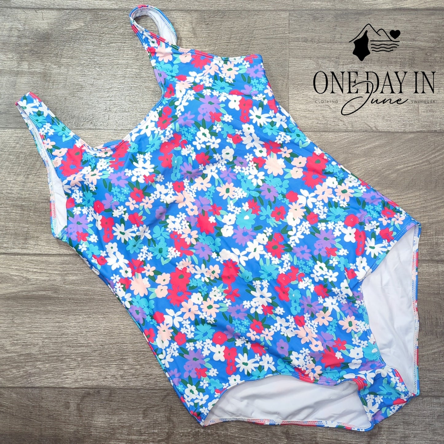 Adisputent Cage Back Floral One Piece Swimsuit Size XXL