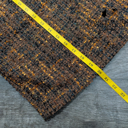 Amanda + Chelsea Modern Fit Tweed Pencil Skirt Brown Gold NWT $98 Size M